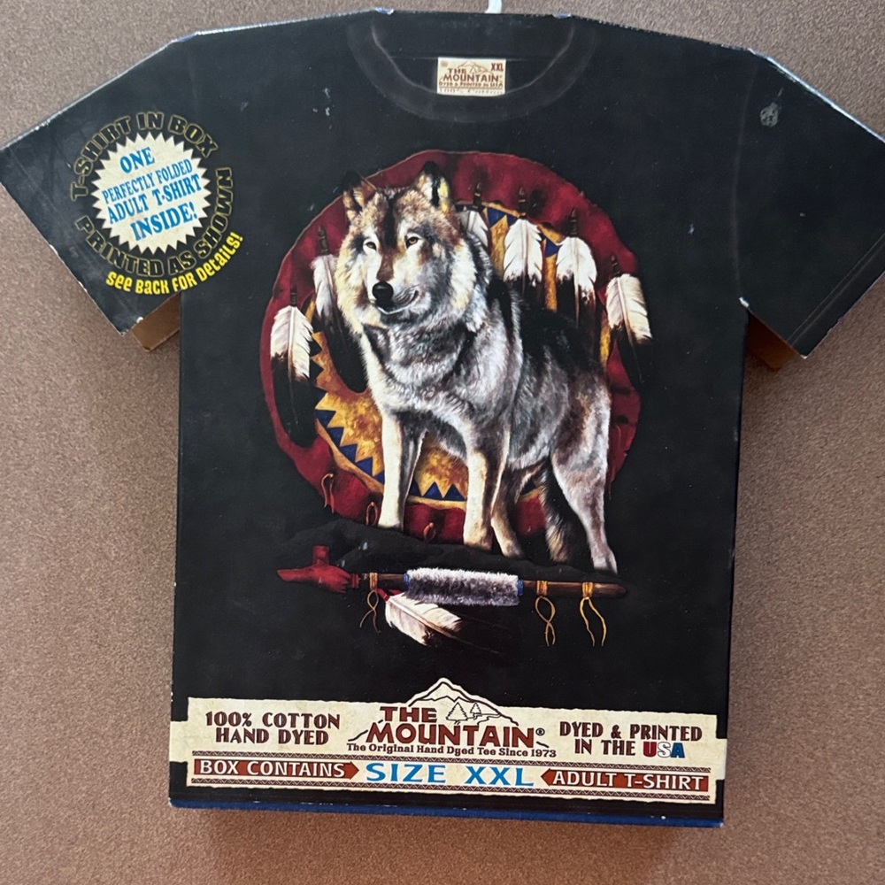 The Mountain Black and Red Wolf Kids T-Shirt